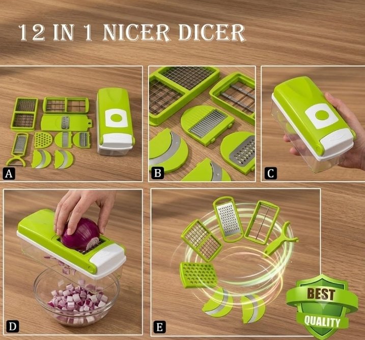 Vagitable chopper 12 in 1 for kitchen