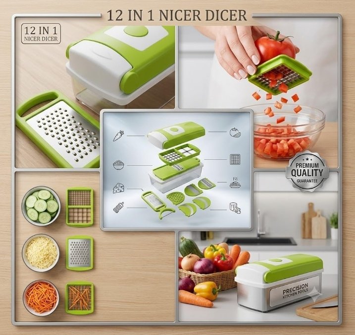 Vagitable chopper 12 in 1 for kitchen - Image 5